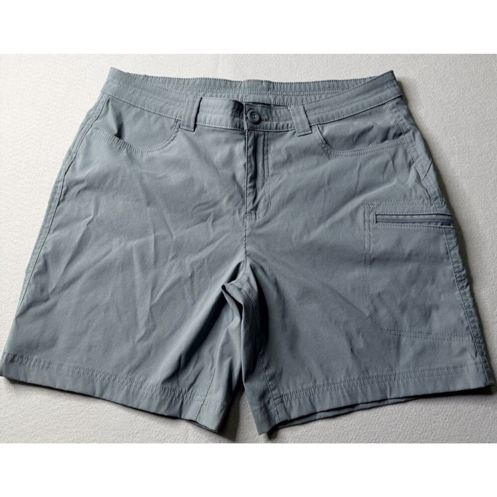 ddie Bauer Women’s Gray Hiking Outdoor Shorts Size 12 Stretch UPF Lightweight